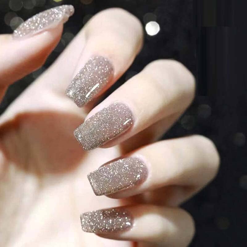 Gelnagellak met hoog dichtheid glitter