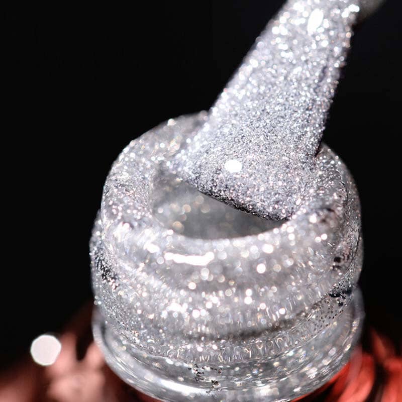 Gelnagellak met hoog dichtheid glitter