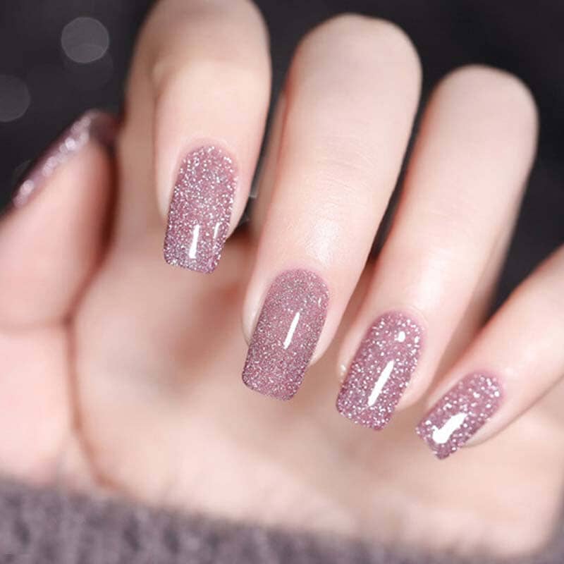 Gelnagellak met hoog dichtheid glitter
