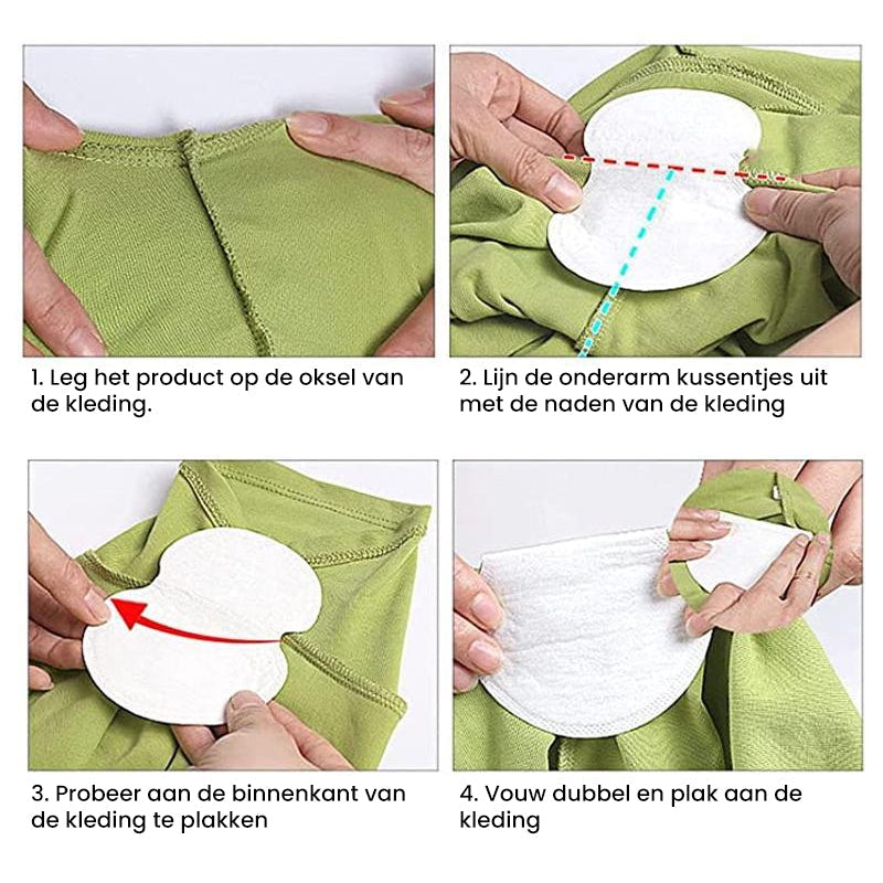 Zweet absorberende onderarmkussentjes