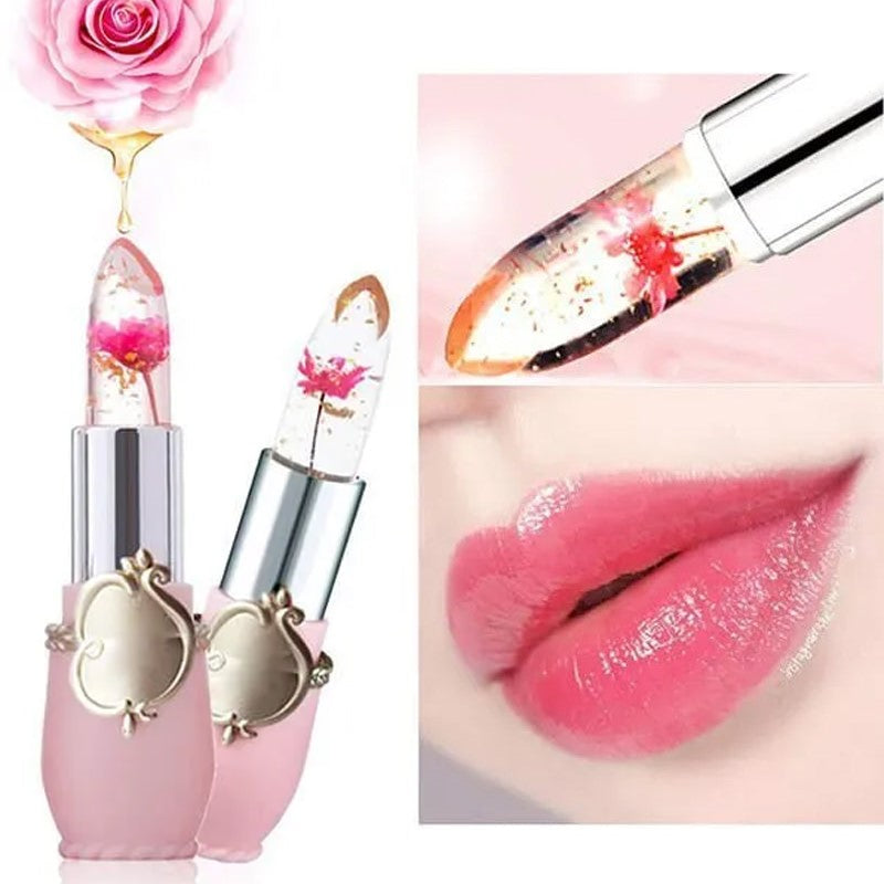 Kristal Jelly Bloem Kleur veranderende Lippenstift