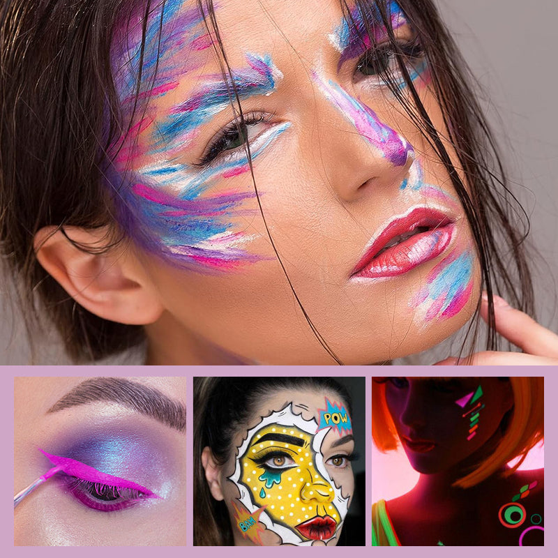 In water oplosbaar fluorescerend make-uppalette
