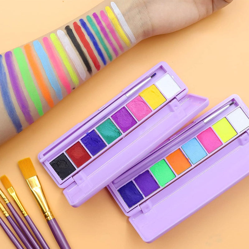 In water oplosbaar fluorescerend make-uppalette