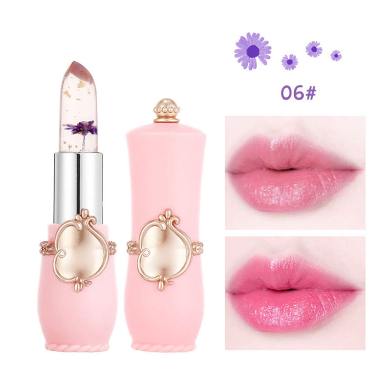 Kristal Jelly Bloem Kleur veranderende Lippenstift