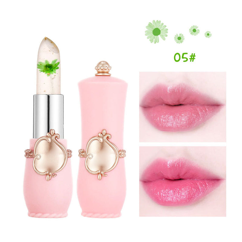 Kristal Jelly Bloem Kleur veranderende Lippenstift