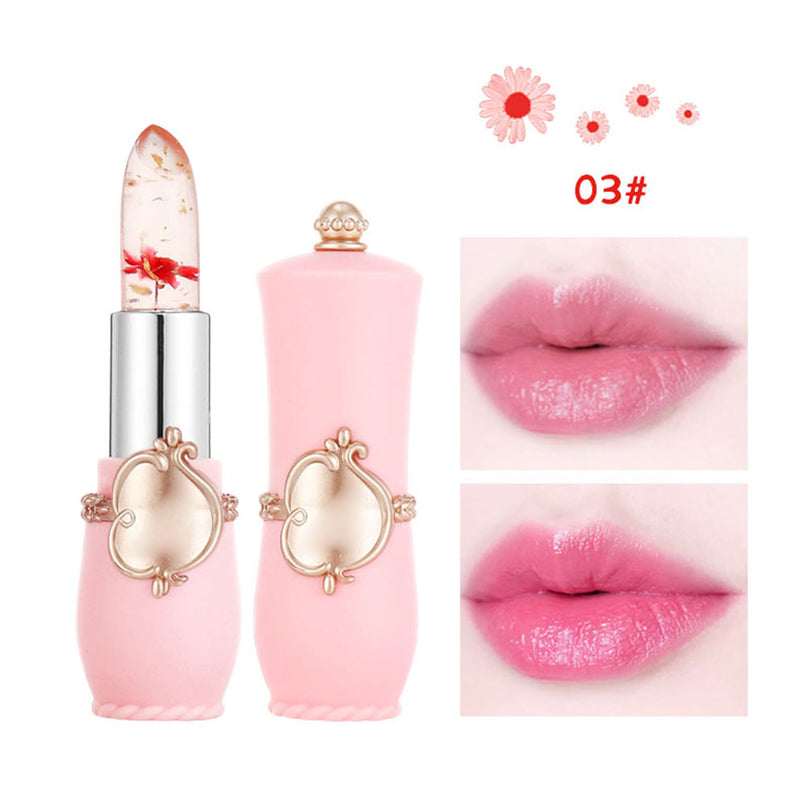Kristal Jelly Bloem Kleur veranderende Lippenstift