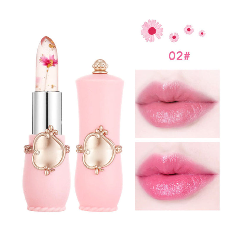Kristal Jelly Bloem Kleur veranderende Lippenstift