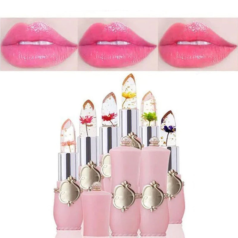 Kristal Jelly Bloem Kleur veranderende Lippenstift