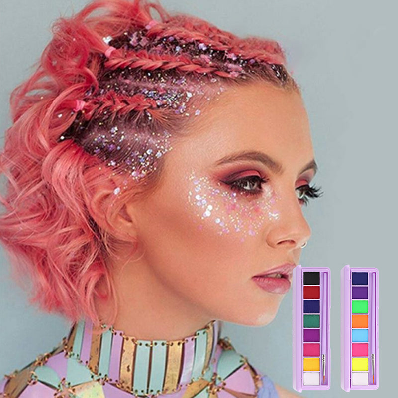In water oplosbaar fluorescerend make-uppalette