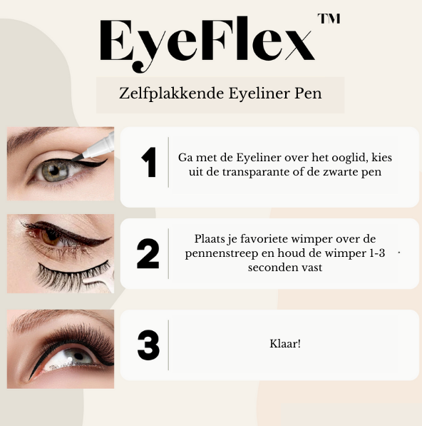 1+1 GRATIS | EyeFlex - Zelfklevende Eyeliner Pen - Geen lijm of magneten nodig