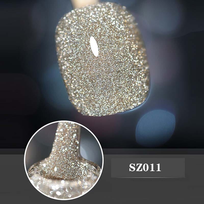 Gelnagellak met hoog dichtheid glitter