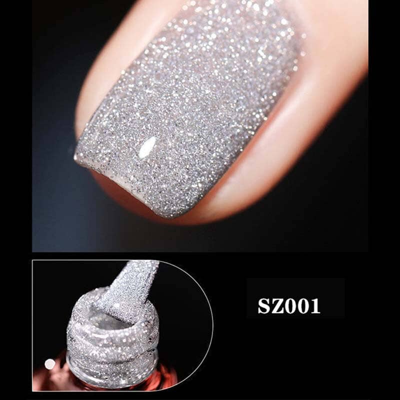 Gelnagellak met hoog dichtheid glitter