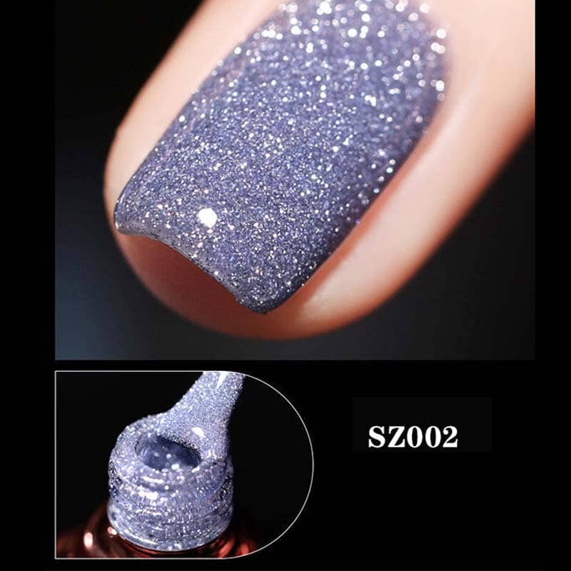 Gelnagellak met hoog dichtheid glitter