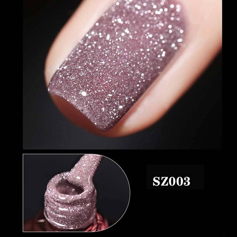 Gelnagellak met hoog dichtheid glitter