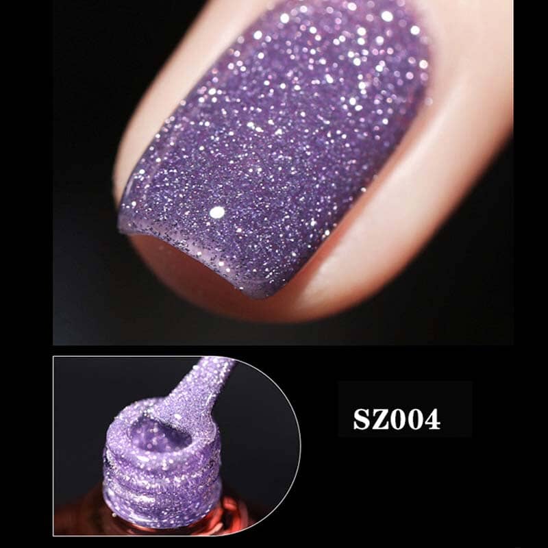 Gelnagellak met hoog dichtheid glitter