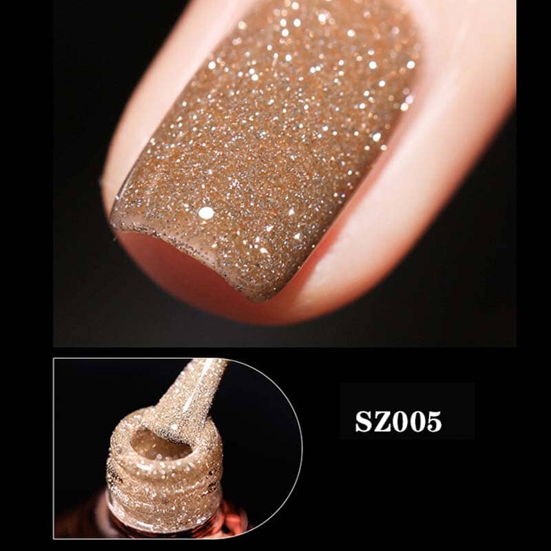 Gelnagellak met hoog dichtheid glitter
