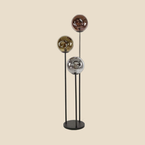 Vloerlamp uit de Grand Collection, vloerlamp met drie glazen bollen