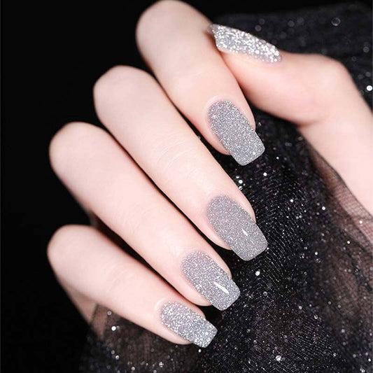 Gelnagellak met hoog dichtheid glitter