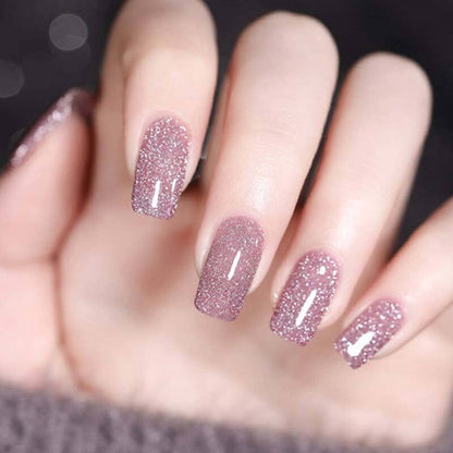 Gelnagellak met hoog dichtheid glitter