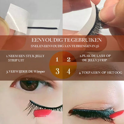 3‑Sec Wimperstrips – Geen Lijm Nodig
