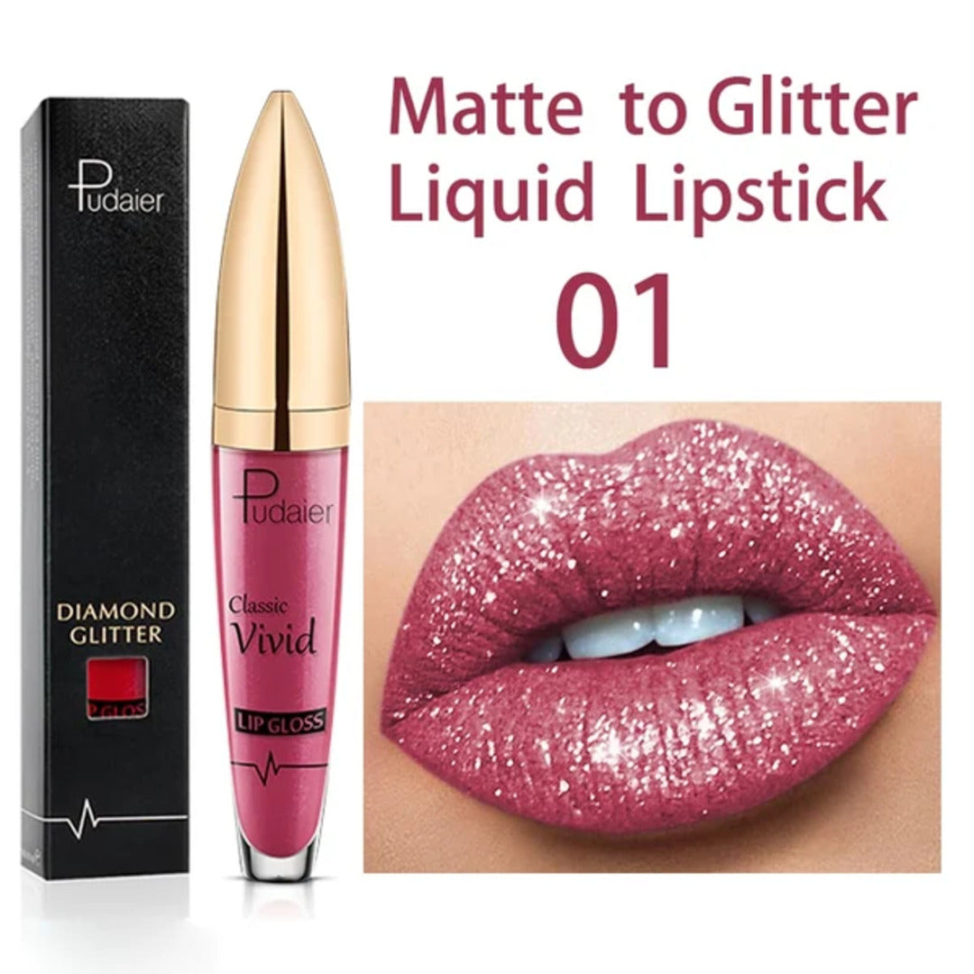 GlitterGlam - Aantrekkelijke glitter lippenstift | 1+1 GRATIS