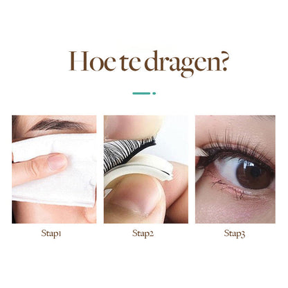 3‑Sec Wimperstrips – Geen Lijm Nodig