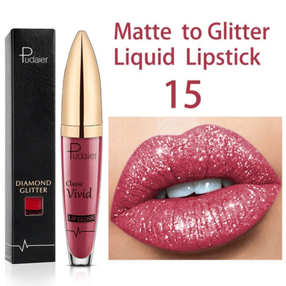 GlitterGlam - Aantrekkelijke glitter lippenstift | 1+1 GRATIS
