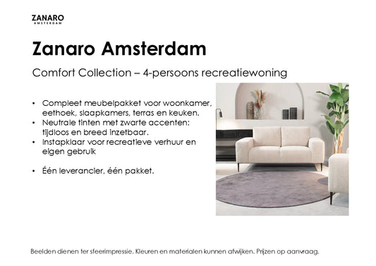 Inventarispakket — 4-persoons recreatiewoning